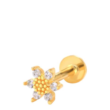 Gold Plated Swarovski Crystal Flower Earrings