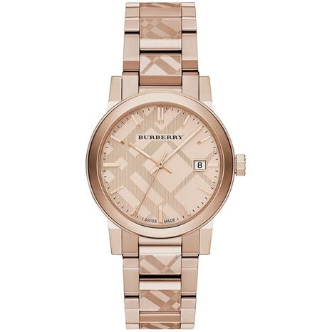 Burberry BU9039 Rose GoldTone Dial Stainless Steel Unisex Watch