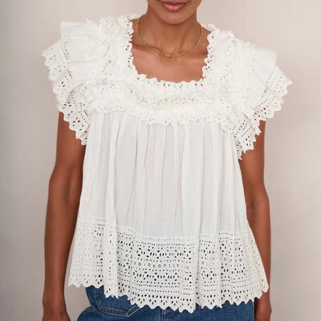 Ivory Myla Broderie Top