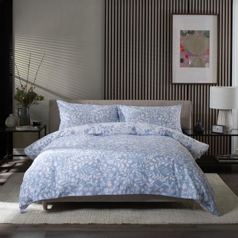 Mables Garden 100% Cotton Reversible Duvet Cover Set with Piped Edging King