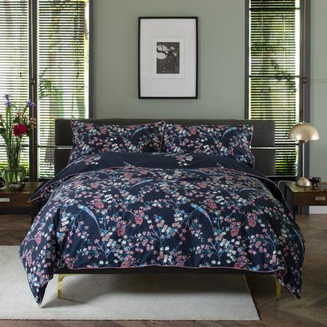 Night Bird Digital Print 100% Cotton Duvet Cover Set Double