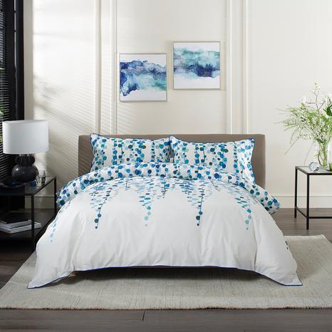 String of Pearls 100% Cotton Digital Print Duvet Cover Set Single