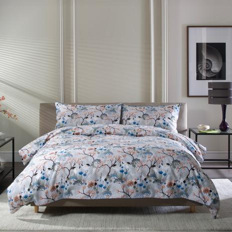 Japanese Kyoto 100% Cotton Duvet Cover Set with Piped Edging Single