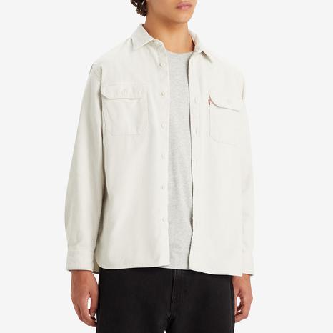 White Corduroy Jackson  Cotton Over Shirt