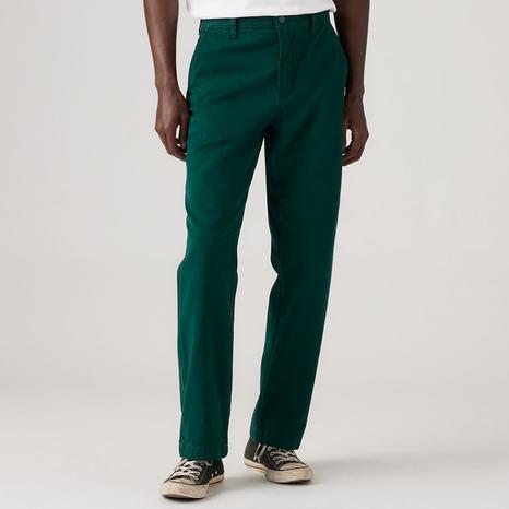 Green Authentic Straight Leg Chino Trousers