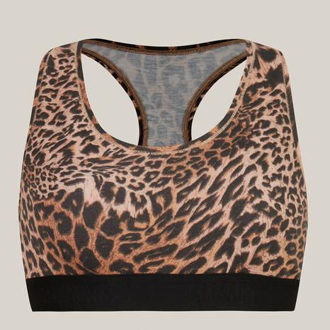 Brown Leopard Print Betha Kiku Bralet
