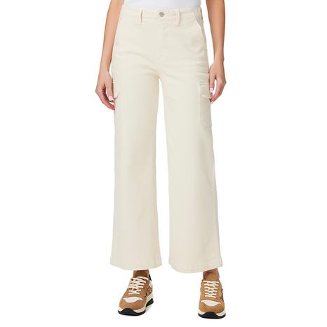 Ecru Carly Cargo Flare Trousers