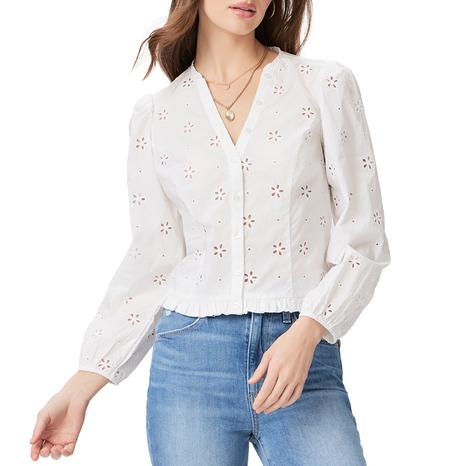 White Juno Broderie Blouse
