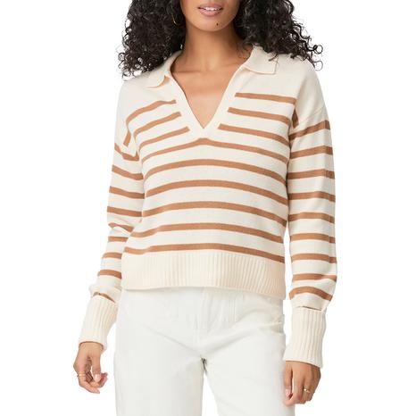 Cream/Toffee Maxie Collared Sweater