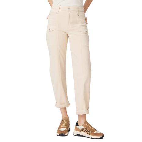 Ecru Alexis Crop Cargo Trousers