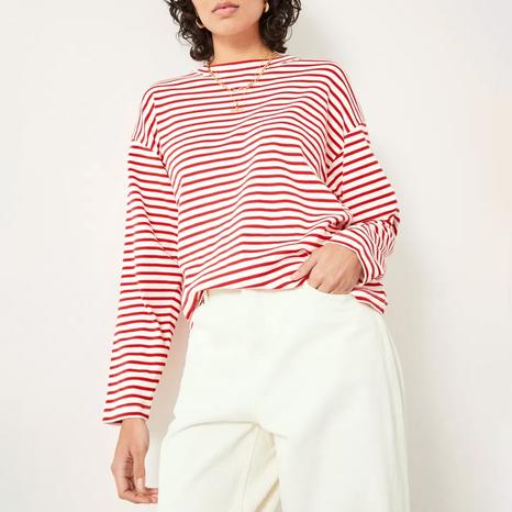 Red/White Mattie Striped Top