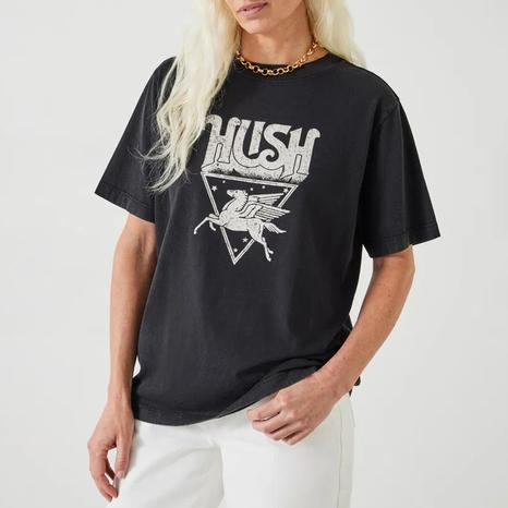 Black Slim Fit Pegasus Graphic Tee