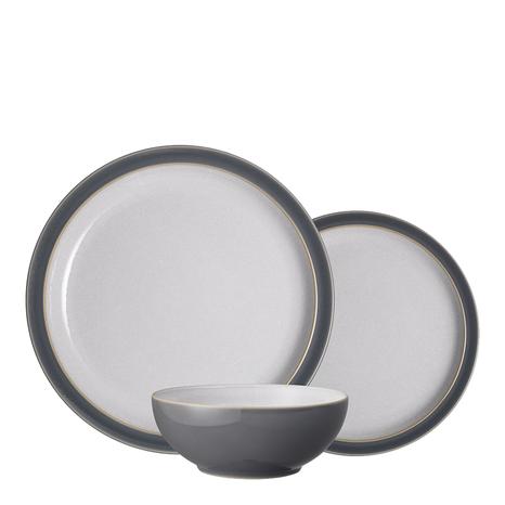 12 Piece Elements Fossil Grey Dinnerset