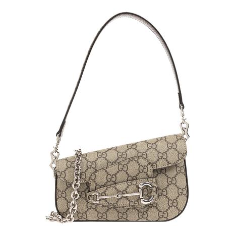 Beige Gucci ‘1955 Horsebit Mini’ Shoulder Bag