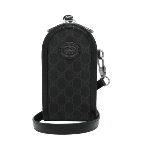 Black Gucci Supreme Gg Interlocking Phone Bag