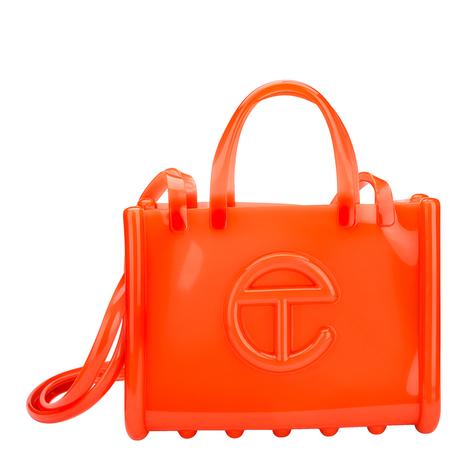 Orange Telfar Medium Jelly Shopper Bag