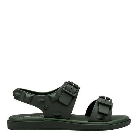 Green Undercover Spikes Flat Sandal