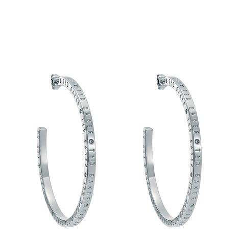 Silver Loa Logo Hoop Earrings