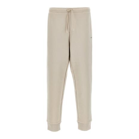 Ecru Drawstring Cotton Blend Joggers