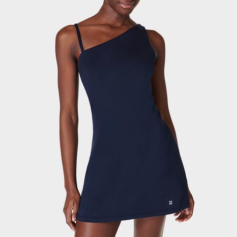 All Round Asymmetric Dress - Navy Blue