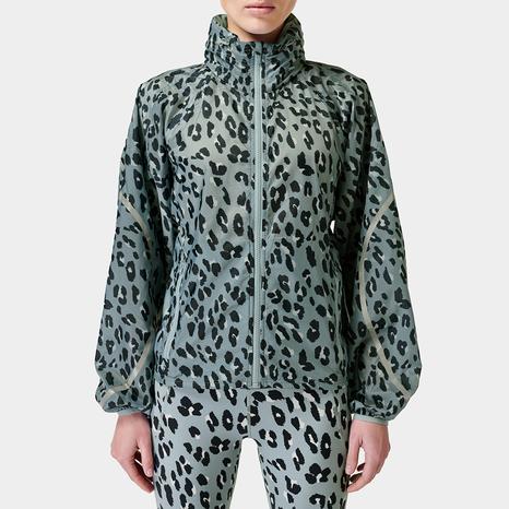 Pack Away Jacket - Blue Cheetah Print