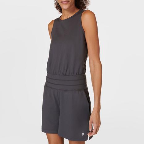 Gaia Performance Yoga Romper - Urban Grey