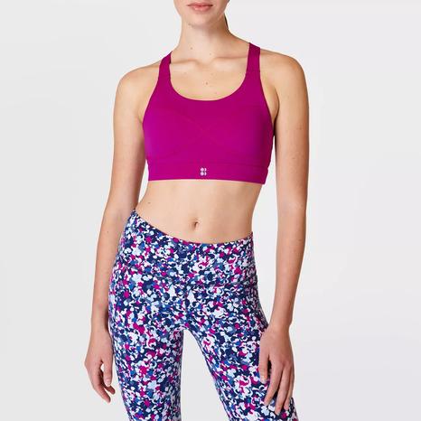 Power Medium Support Sports Bra - Magenta Fusion Purple