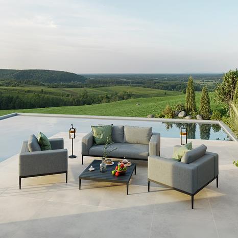 Eve 2 Seat Sofa Set Flanelle with free winter cover