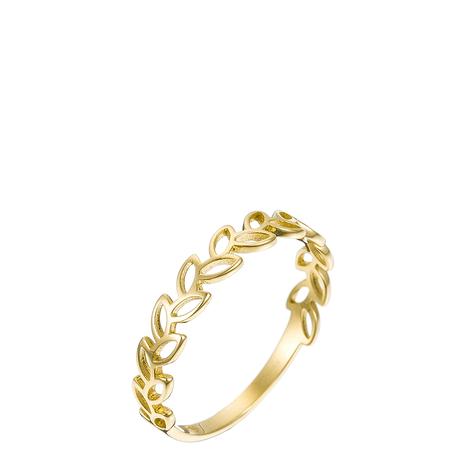 Yellow Gold Detached Leaf Ring