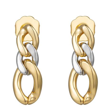 18K Gold Plated Triple Link Earrings