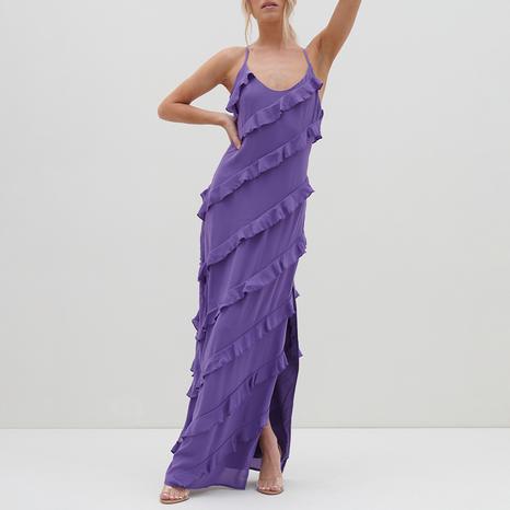 Purple Harper Ruffle Maxi Dress 