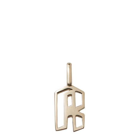 9-Karat Solid Yellow Gold  Solid Gold Cut Alphabet Pendant