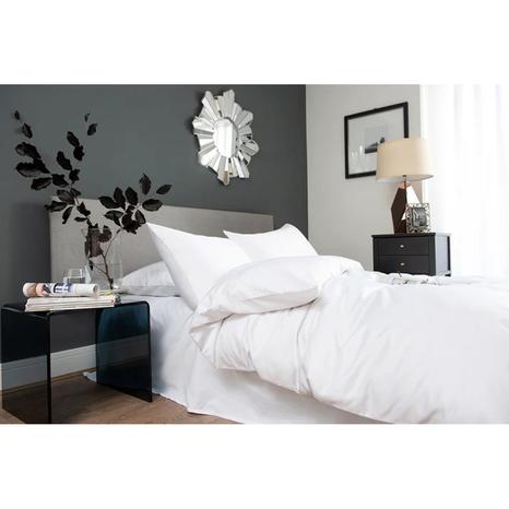 400TC Super King Flat Sheet, White