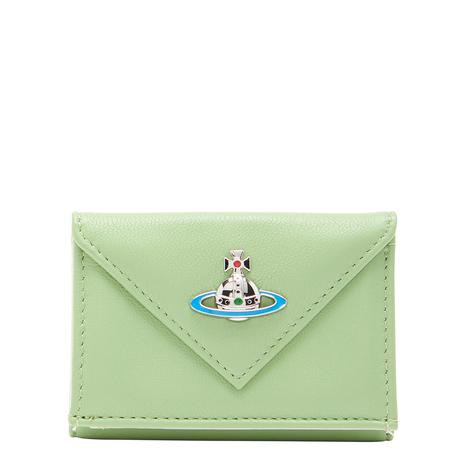 Green Soft Leather Emma Envelope Billfold With Pocket