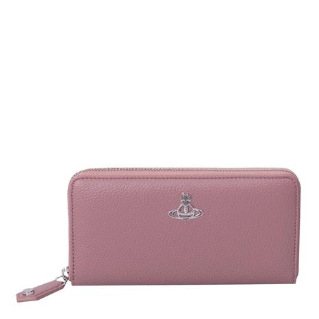 Pink Nappa Leather Emma Classic Zip Round Wallet