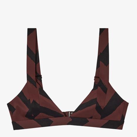 Brown Bora Triangle Bikini Top