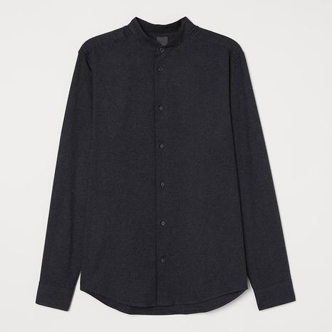 Black Teal Linen Gdad Shirt R