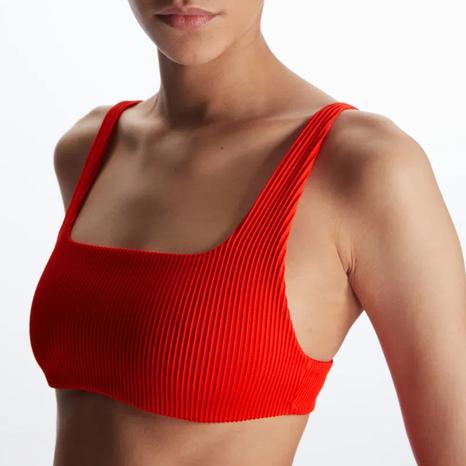 Orange Praia Square Neck Bikini Top