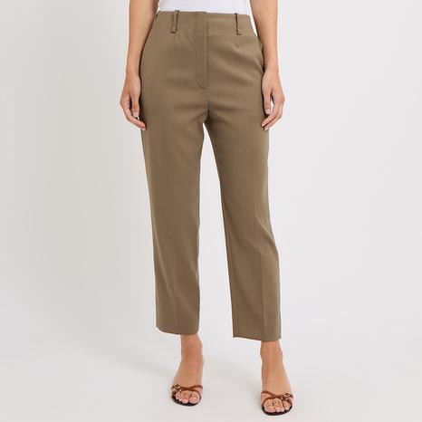 Khaki Brachium Pleated Trouser