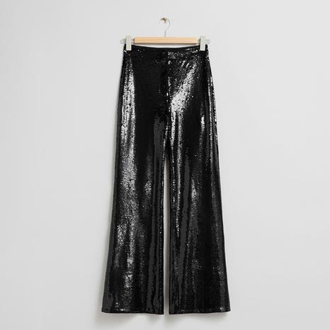 Black Sequin Disco Trousers