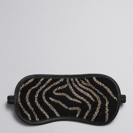 Black Printed Sleep Mask