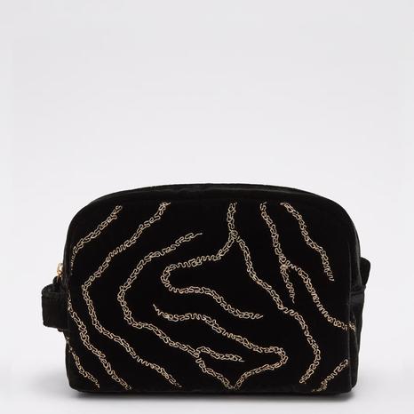 Black/Gold Detailed Pouch