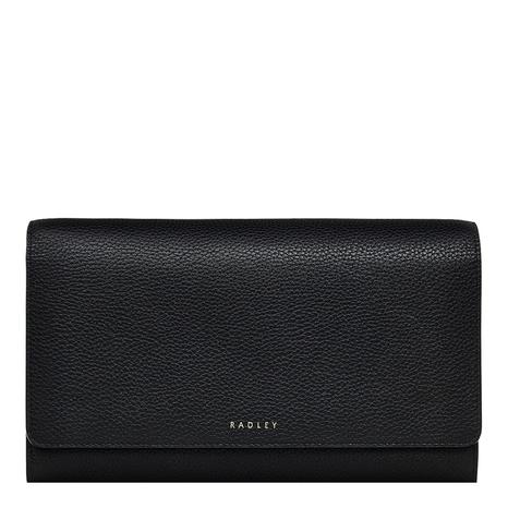 Black The Rathbone Large Flapover Travel Wallet