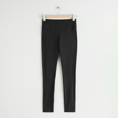 Black Mid Rise Leggings