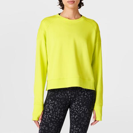 After Class Crop Sweatshirt - Acid Yellow