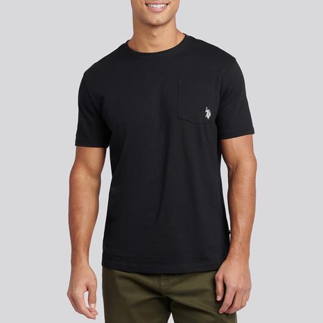 Black Patch Pocket Cotton T-Shirt