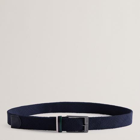 Woven Leather Elasticated Belt