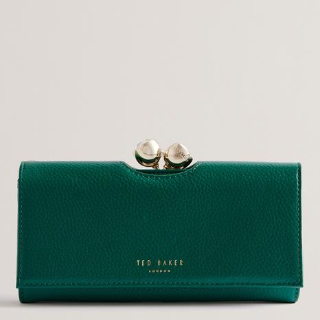 Green Rosyela Large Leather Bobble Purse