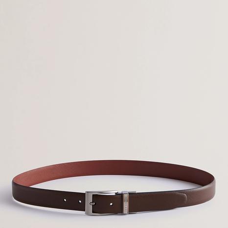 Brown Colier Saffiano Leather Belt