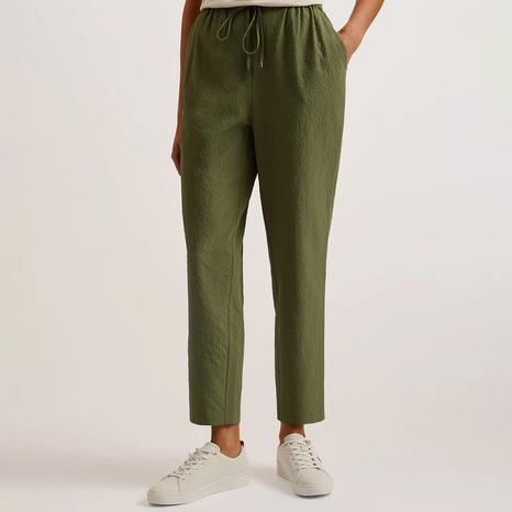 Green Morasco Seersucker Slim Cut Trouser